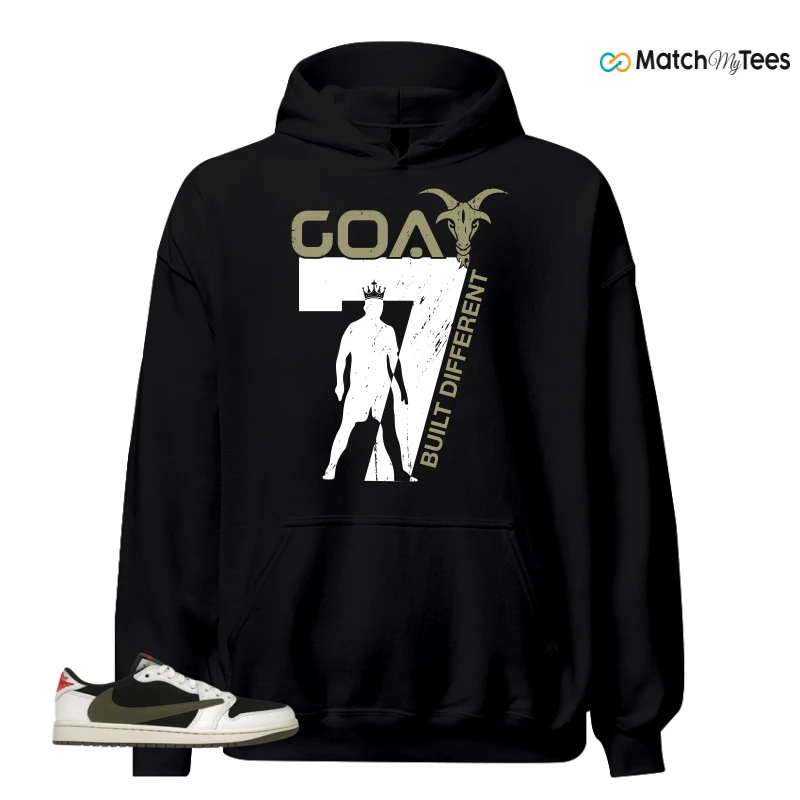 NIKE AIR JORDAN 1 RETRO LOW OG SP TRAVIS SCOTT OLIVE SNEAKER Matching Tees hoodie