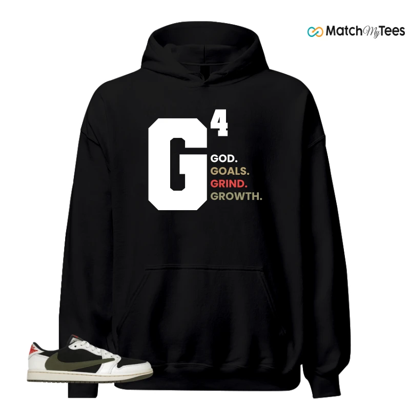 NIKE AIR JORDAN 1 RETRO LOW OG SP TRAVIS SCOTT OLIVE SNEAKER Matching Tees hoodie