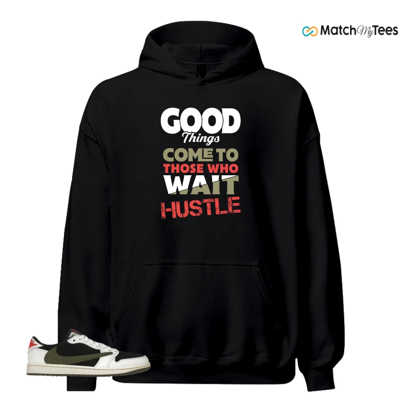 NIKE AIR JORDAN 1 RETRO LOW OG SP TRAVIS SCOTT OLIVE SNEAKER Matching Tees hoodie