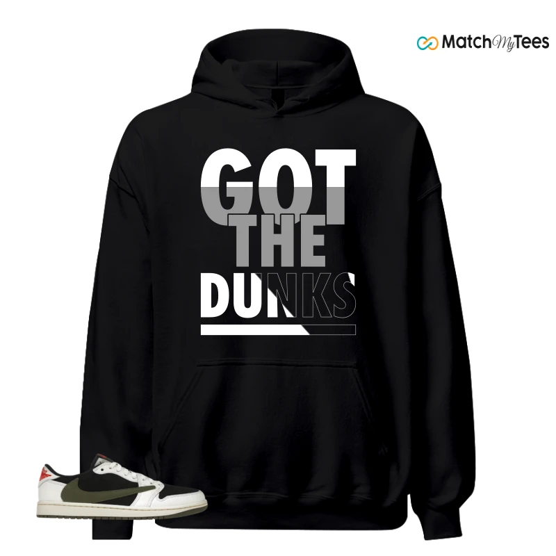 NIKE AIR JORDAN 1 RETRO LOW OG SP TRAVIS SCOTT OLIVE SNEAKER Matching Tees hoodie