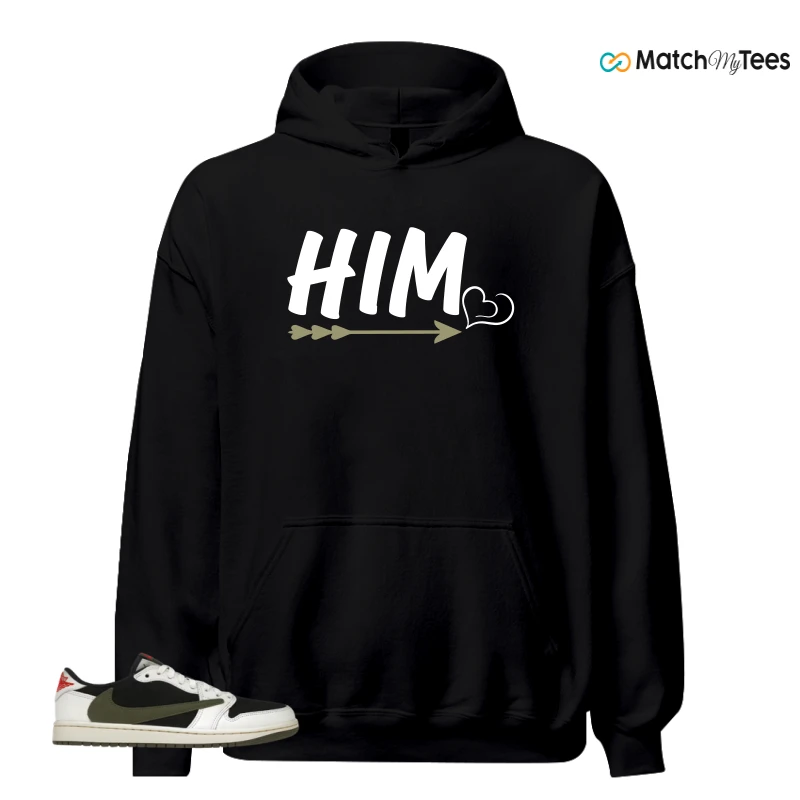 NIKE AIR JORDAN 1 RETRO LOW OG SP TRAVIS SCOTT OLIVE SNEAKER Matching Tees hoodie
