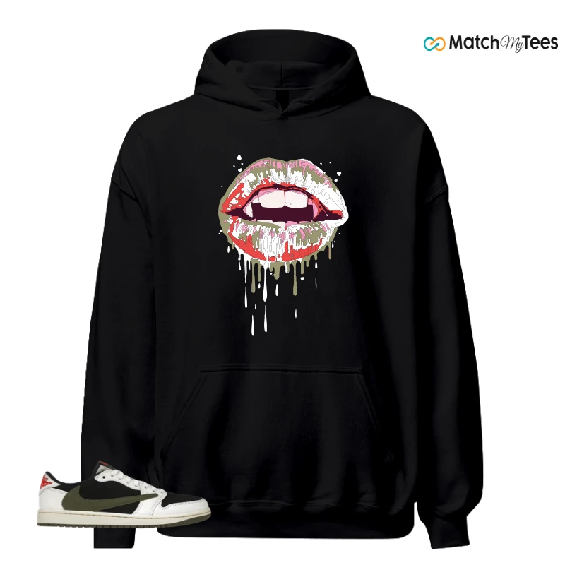 NIKE AIR JORDAN 1 RETRO LOW OG SP TRAVIS SCOTT OLIVE SNEAKER Matching Tees hoodie