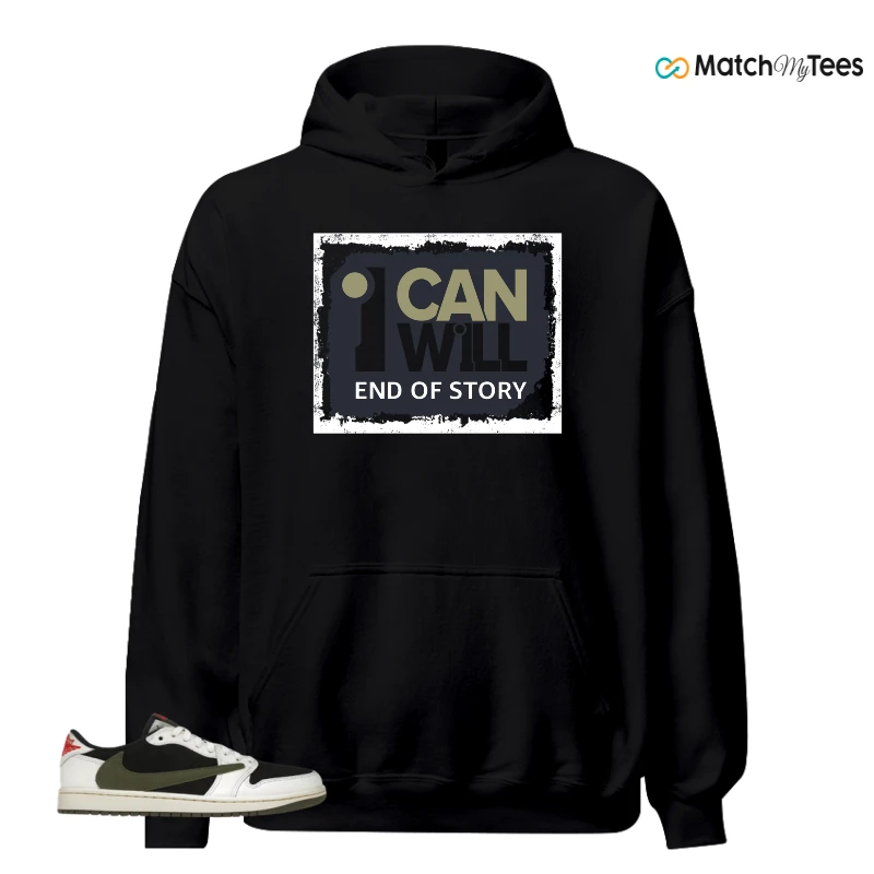 NIKE AIR JORDAN 1 RETRO LOW OG SP TRAVIS SCOTT OLIVE SNEAKER Matching Tees hoodie