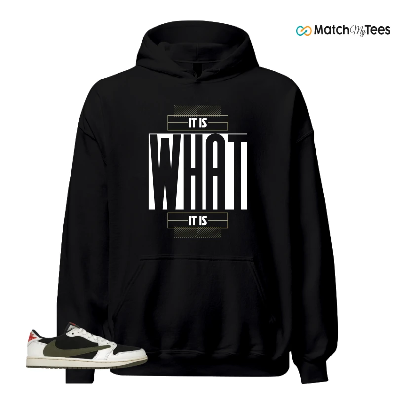 NIKE AIR JORDAN 1 RETRO LOW OG SP TRAVIS SCOTT OLIVE SNEAKER Matching Tees hoodie