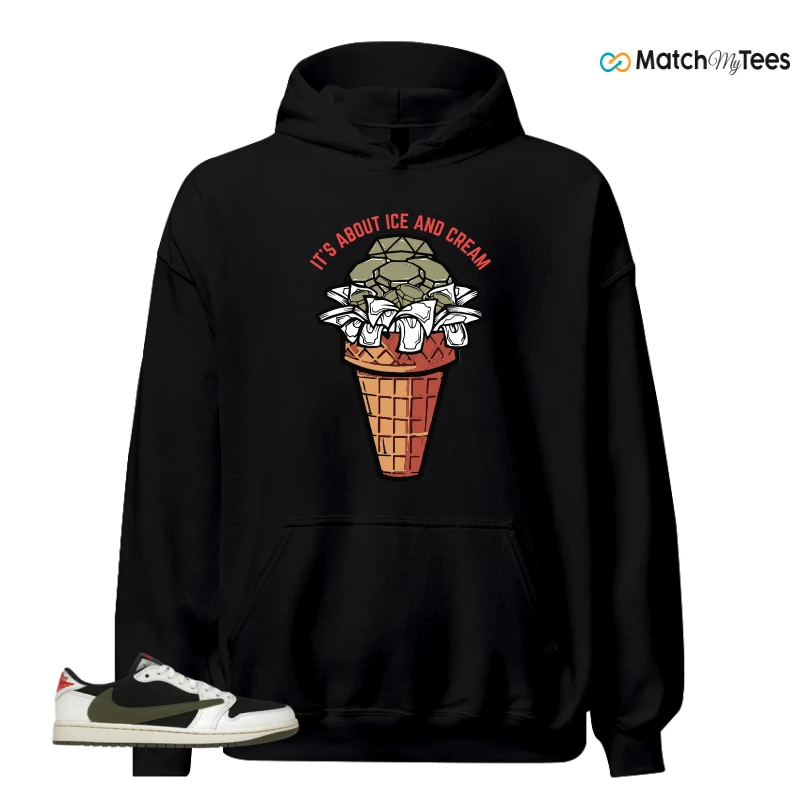 NIKE AIR JORDAN 1 RETRO LOW OG SP TRAVIS SCOTT OLIVE SNEAKER Matching Tees hoodie