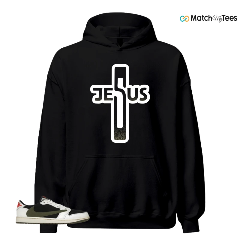 NIKE AIR JORDAN 1 RETRO LOW OG SP TRAVIS SCOTT OLIVE SNEAKER Matching Tees hoodie