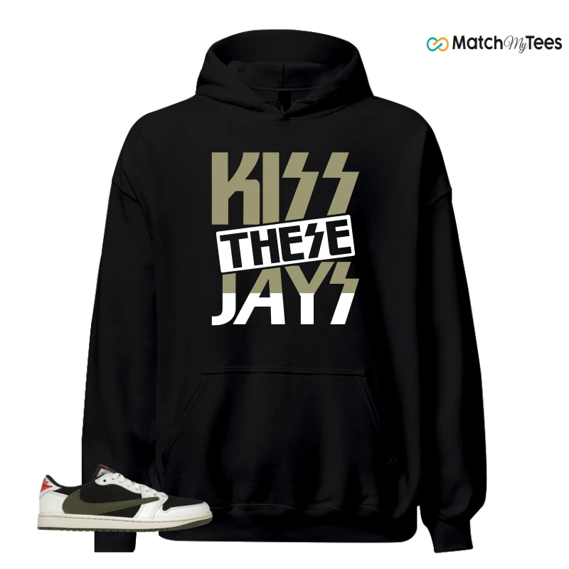 NIKE AIR JORDAN 1 RETRO LOW OG SP TRAVIS SCOTT OLIVE SNEAKER Matching Tees hoodie