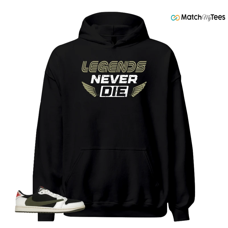 NIKE AIR JORDAN 1 RETRO LOW OG SP TRAVIS SCOTT OLIVE SNEAKER Matching Tees hoodie