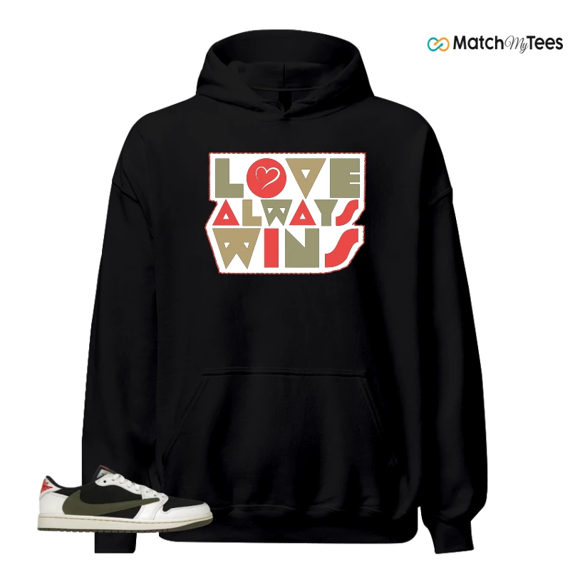 NIKE AIR JORDAN 1 RETRO LOW OG SP TRAVIS SCOTT OLIVE SNEAKER Matching Tees hoodie