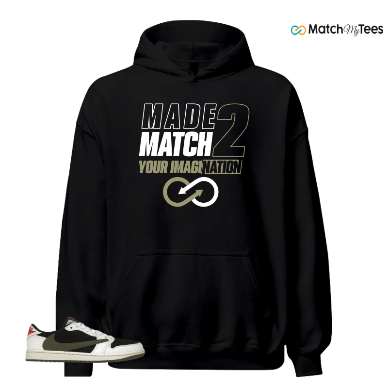 NIKE AIR JORDAN 1 RETRO LOW OG SP TRAVIS SCOTT OLIVE SNEAKER Matching Tees hoodie