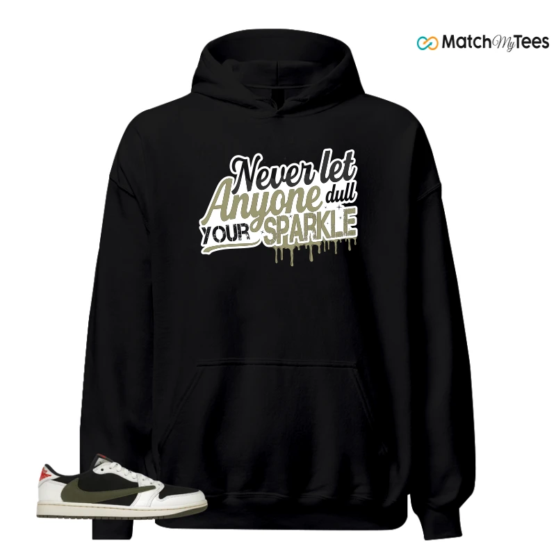 NIKE AIR JORDAN 1 RETRO LOW OG SP TRAVIS SCOTT OLIVE SNEAKER Matching Tees hoodie