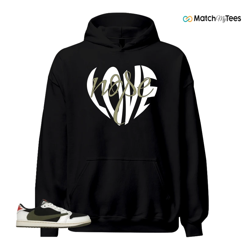 NIKE AIR JORDAN 1 RETRO LOW OG SP TRAVIS SCOTT OLIVE SNEAKER Matching Tees hoodie