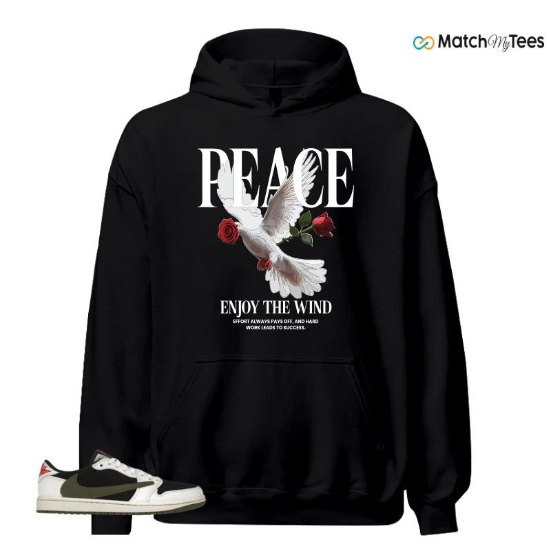 NIKE AIR JORDAN 1 RETRO LOW OG SP TRAVIS SCOTT OLIVE SNEAKER Matching Tees hoodie