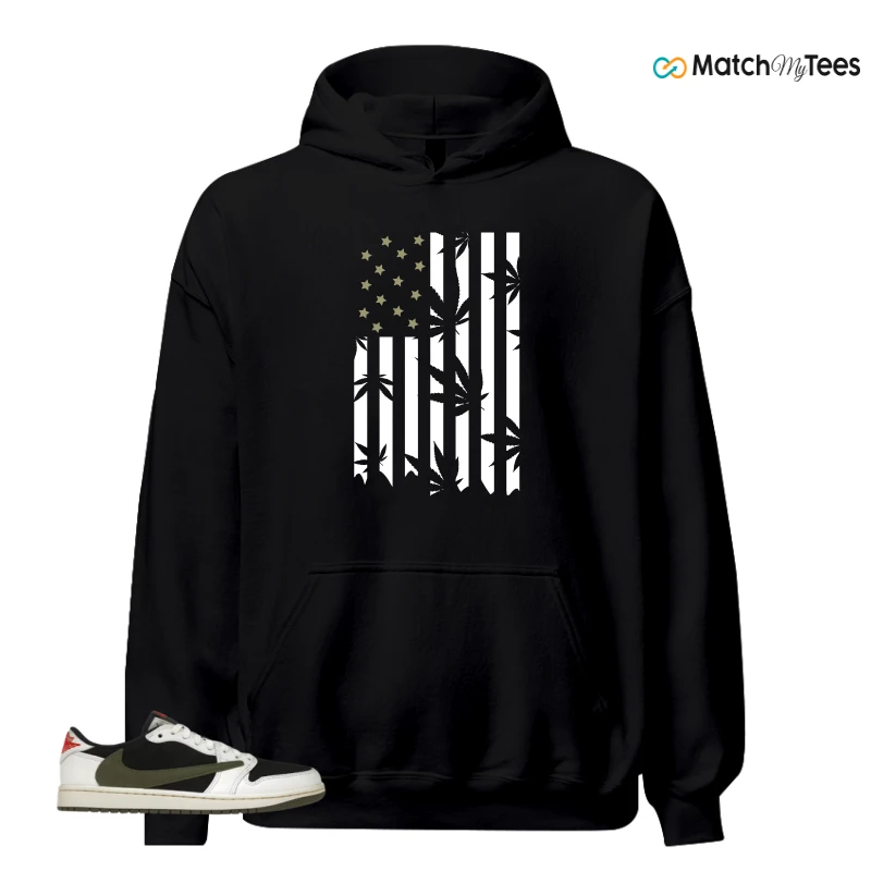 NIKE AIR JORDAN 1 RETRO LOW OG SP TRAVIS SCOTT OLIVE SNEAKER Matching Tees hoodie