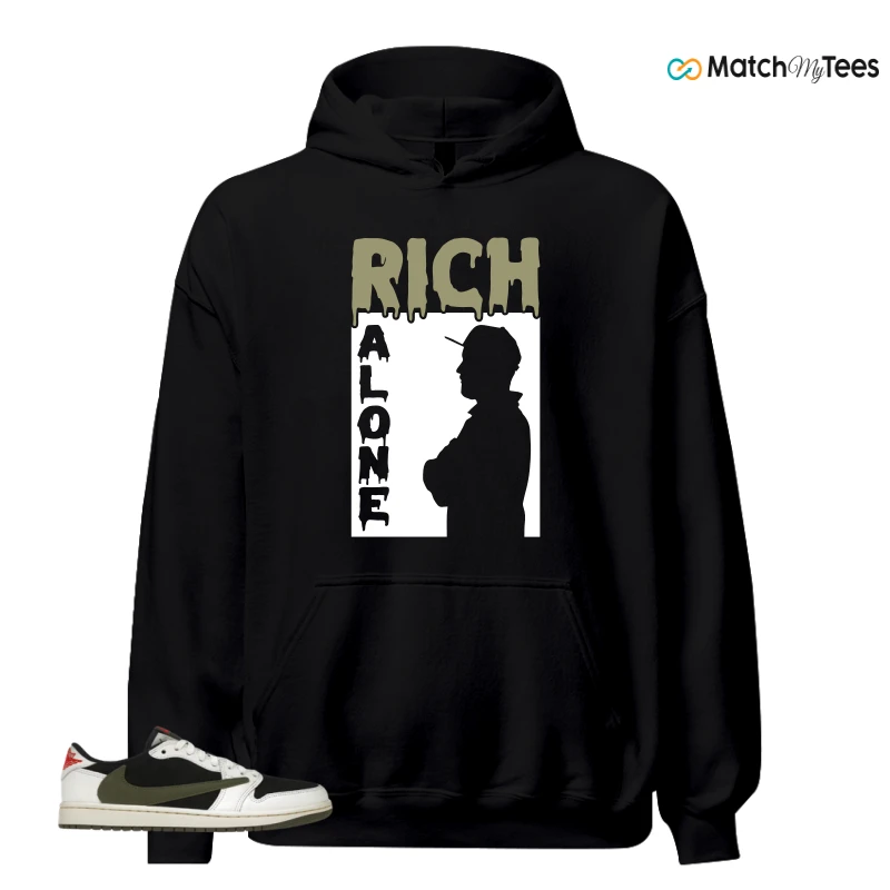 NIKE AIR JORDAN 1 RETRO LOW OG SP TRAVIS SCOTT OLIVE SNEAKER Matching Tees hoodie