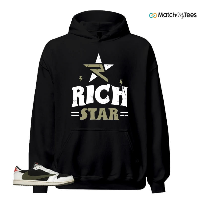 NIKE AIR JORDAN 1 RETRO LOW OG SP TRAVIS SCOTT OLIVE SNEAKER Matching Tees hoodie