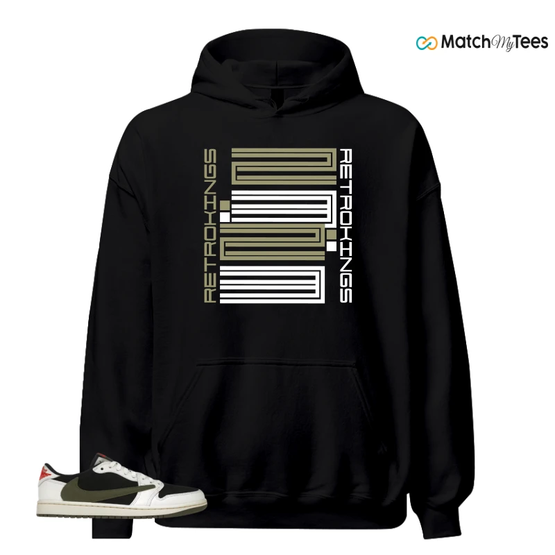 NIKE AIR JORDAN 1 RETRO LOW OG SP TRAVIS SCOTT OLIVE SNEAKER Matching Tees hoodie