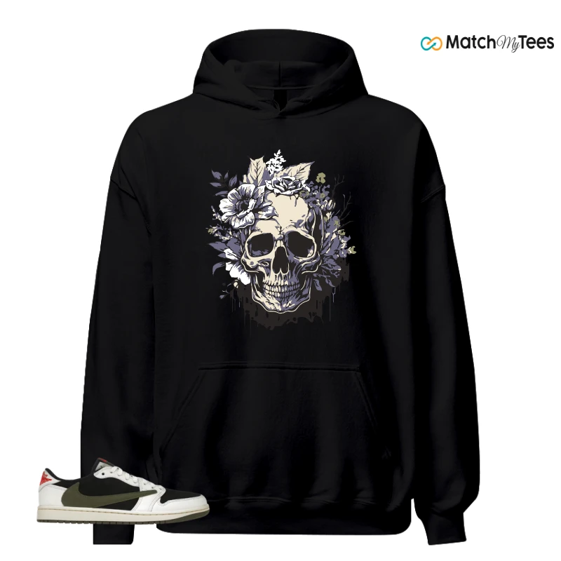 NIKE AIR JORDAN 1 RETRO LOW OG SP TRAVIS SCOTT OLIVE SNEAKER Matching Tees hoodie