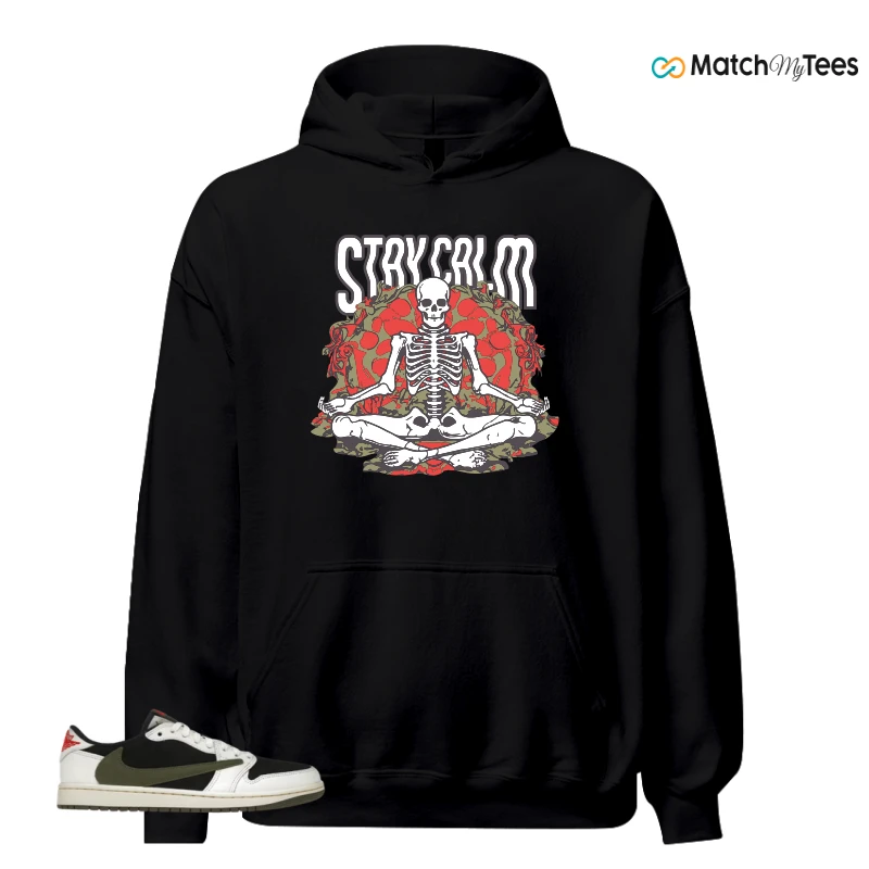 NIKE AIR JORDAN 1 RETRO LOW OG SP TRAVIS SCOTT OLIVE SNEAKER Matching Tees hoodie