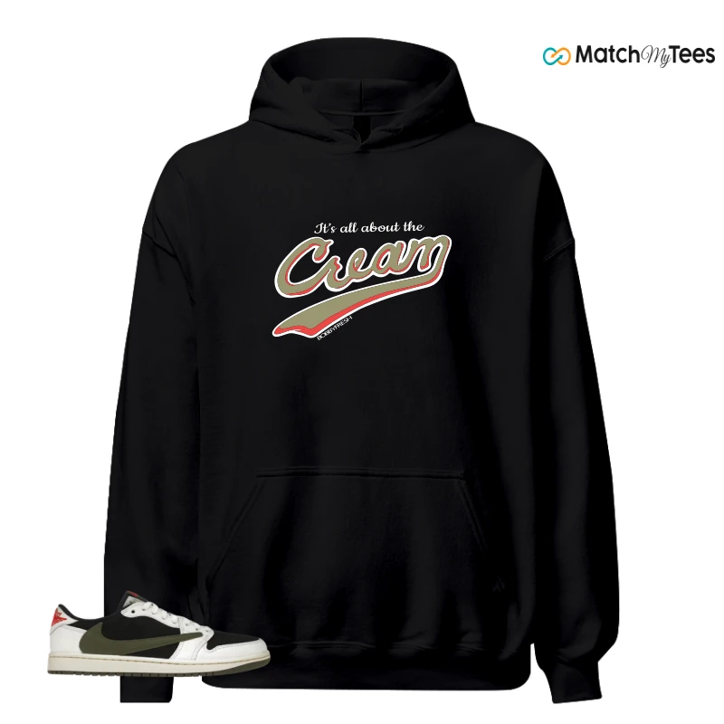 NIKE AIR JORDAN 1 RETRO LOW OG SP TRAVIS SCOTT OLIVE SNEAKER Matching Tees hoodie