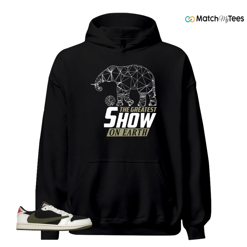 NIKE AIR JORDAN 1 RETRO LOW OG SP TRAVIS SCOTT OLIVE SNEAKER Matching Tees hoodie