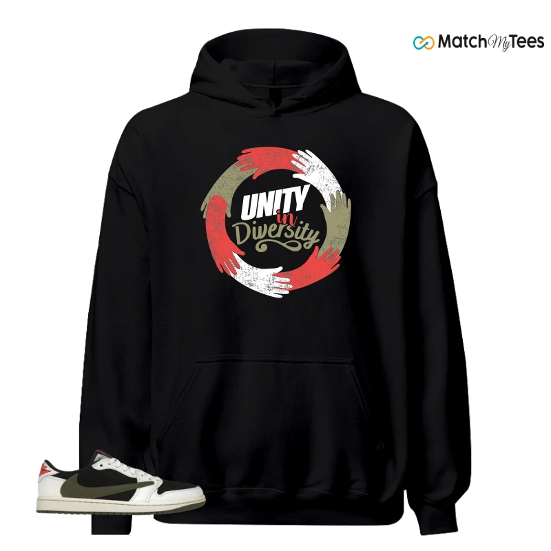 NIKE AIR JORDAN 1 RETRO LOW OG SP TRAVIS SCOTT OLIVE SNEAKER Matching Tees hoodie
