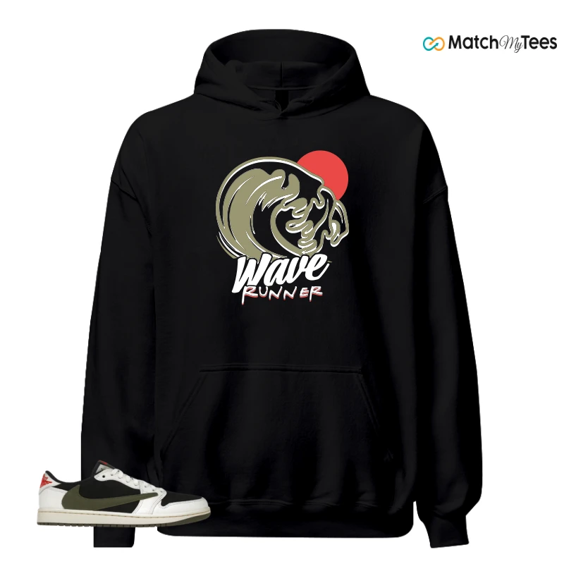 NIKE AIR JORDAN 1 RETRO LOW OG SP TRAVIS SCOTT OLIVE SNEAKER Matching Tees hoodie