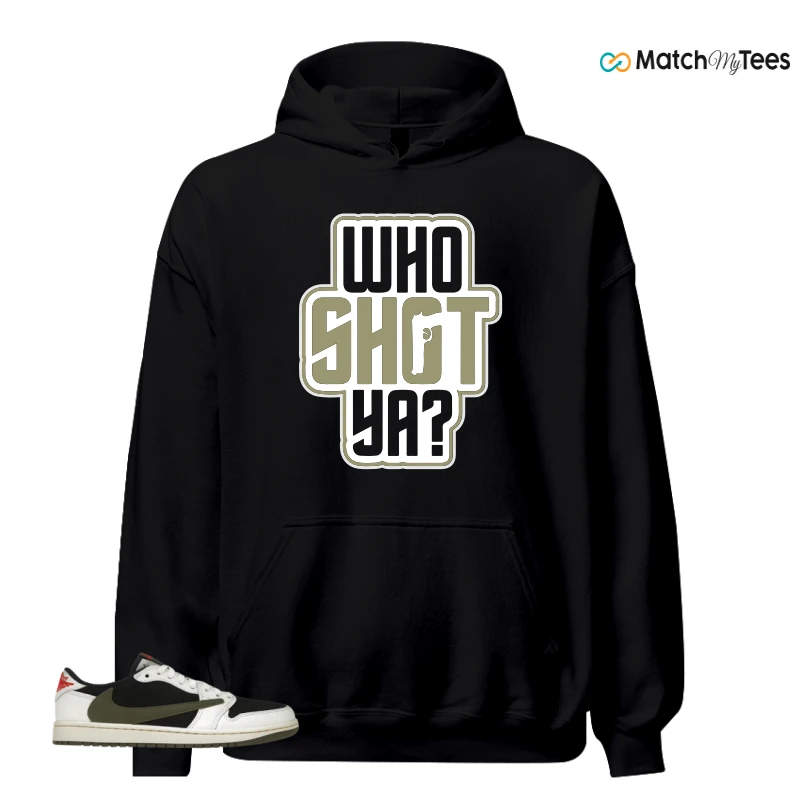 NIKE AIR JORDAN 1 RETRO LOW OG SP TRAVIS SCOTT OLIVE SNEAKER Matching Tees hoodie
