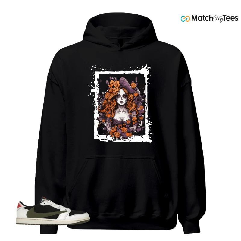 NIKE AIR JORDAN 1 RETRO LOW OG SP TRAVIS SCOTT OLIVE SNEAKER Matching Tees hoodie