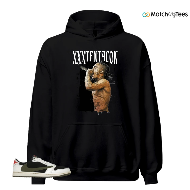 NIKE AIR JORDAN 1 RETRO LOW OG SP TRAVIS SCOTT OLIVE SNEAKER Matching Tees hoodie