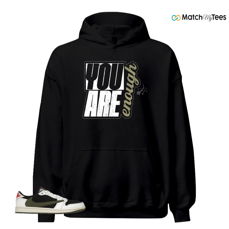 NIKE AIR JORDAN 1 RETRO LOW OG SP TRAVIS SCOTT OLIVE SNEAKER Matching Tees hoodie