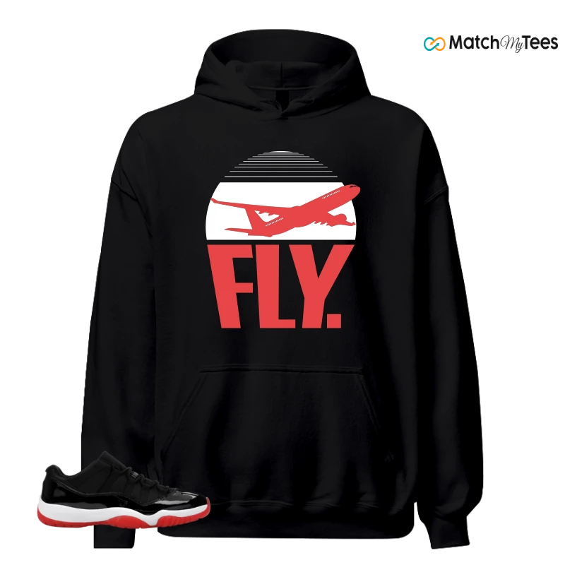 NIKE AIR JORDAN 11 RETRO LOW BRED 2025 SNEAKER Matching Tees hoodie