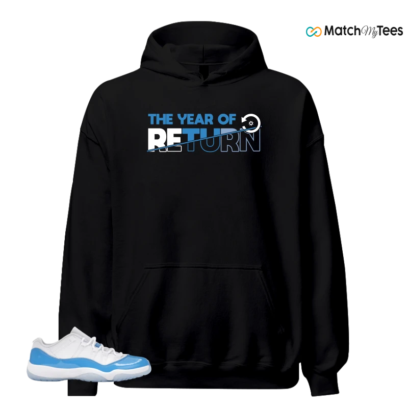 NIKE AIR JORDAN 11 RETRO LOW UNIVERSITY BLUE SNEAKER Matching Tees hoodie