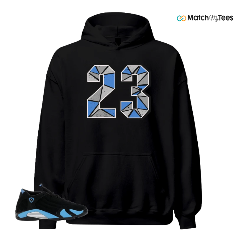 NIKE AIR JORDAN 14 RETRO BLACK UNIVERSITY BLUE (2026) (GS) SNEAKER Matching Tees hoodie