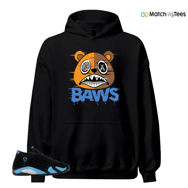 NIKE AIR JORDAN 14 RETRO BLACK UNIVERSITY BLUE (2026) (GS) SNEAKER Matching Tees hoodie