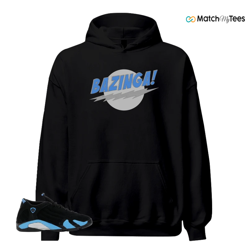 NIKE AIR JORDAN 14 RETRO BLACK UNIVERSITY BLUE (2026) (GS) SNEAKER Matching Tees hoodie
