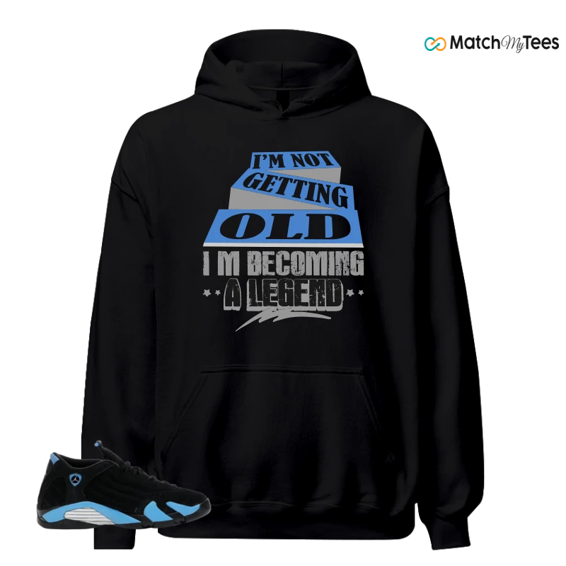 NIKE AIR JORDAN 14 RETRO BLACK UNIVERSITY BLUE (2026) (GS) SNEAKER Matching Tees hoodie