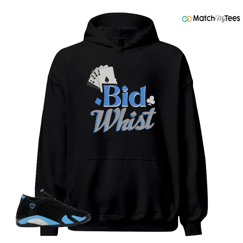 NIKE AIR JORDAN 14 RETRO BLACK UNIVERSITY BLUE (2026) (GS) SNEAKER Matching Tees hoodie