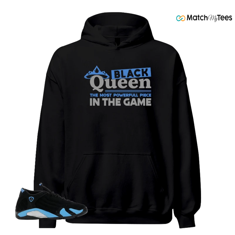 NIKE AIR JORDAN 14 RETRO BLACK UNIVERSITY BLUE (2026) (GS) SNEAKER Matching Tees hoodie