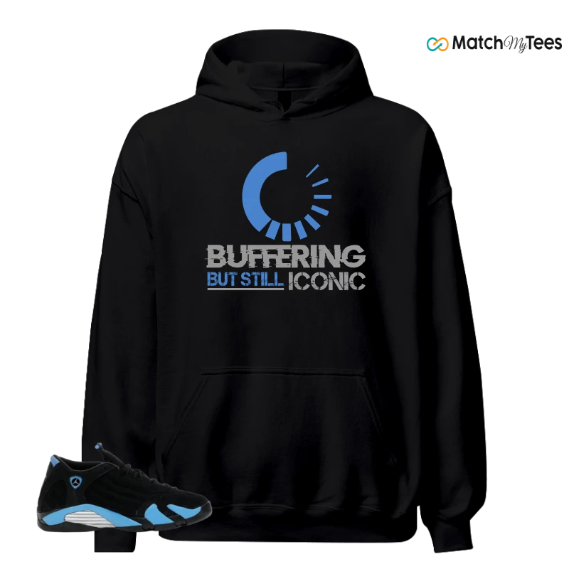 NIKE AIR JORDAN 14 RETRO BLACK UNIVERSITY BLUE (2026) (GS) SNEAKER Matching Tees hoodie