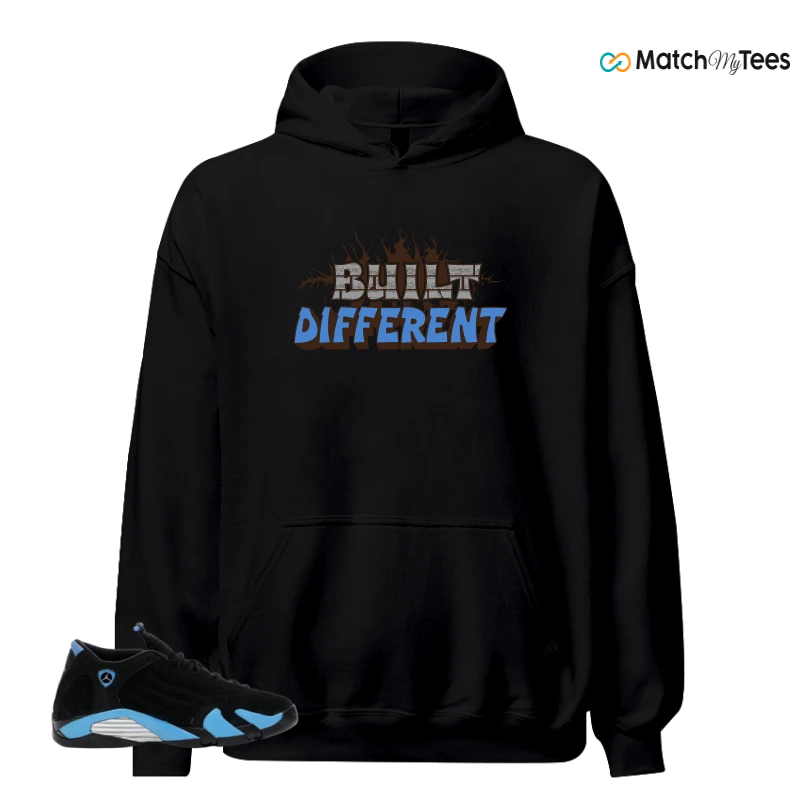 NIKE AIR JORDAN 14 RETRO BLACK UNIVERSITY BLUE (2026) (GS) SNEAKER Matching Tees hoodie