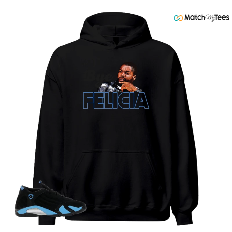 NIKE AIR JORDAN 14 RETRO BLACK UNIVERSITY BLUE (2026) (GS) SNEAKER Matching Tees hoodie