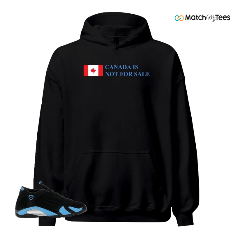 NIKE AIR JORDAN 14 RETRO BLACK UNIVERSITY BLUE (2026) (GS) SNEAKER Matching Tees hoodie