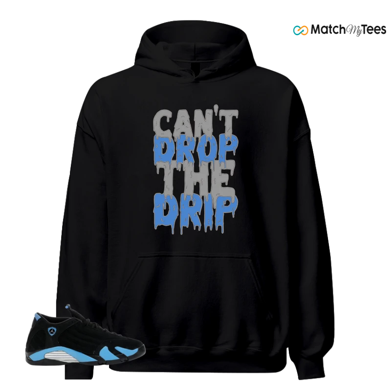 NIKE AIR JORDAN 14 RETRO BLACK UNIVERSITY BLUE (2026) (GS) SNEAKER Matching Tees hoodie