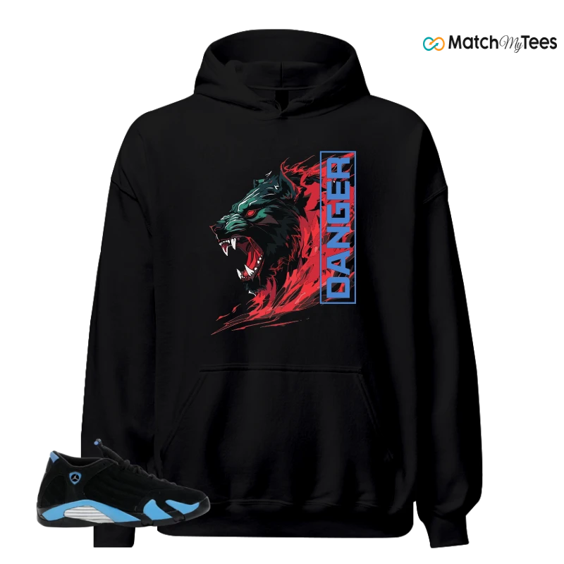 NIKE AIR JORDAN 14 RETRO BLACK UNIVERSITY BLUE (2026) (GS) SNEAKER Matching Tees hoodie