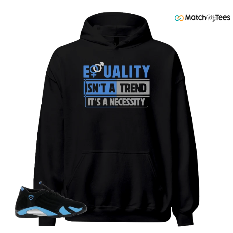 NIKE AIR JORDAN 14 RETRO BLACK UNIVERSITY BLUE (2026) (GS) SNEAKER Matching Tees hoodie