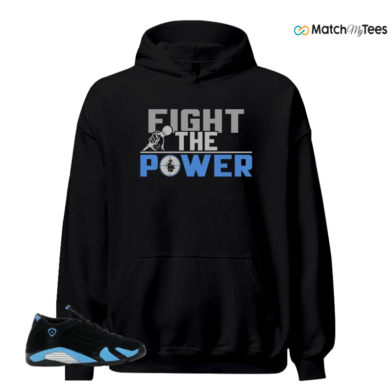 NIKE AIR JORDAN 14 RETRO BLACK UNIVERSITY BLUE (2026) (GS) SNEAKER Matching Tees hoodie