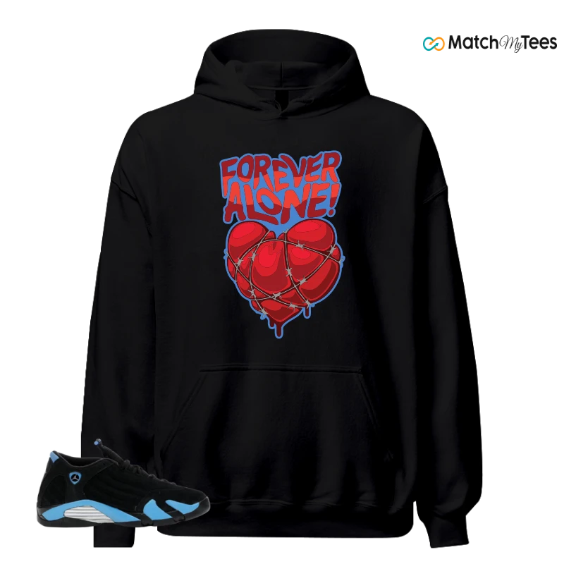 NIKE AIR JORDAN 14 RETRO BLACK UNIVERSITY BLUE (2026) (GS) SNEAKER Matching Tees hoodie