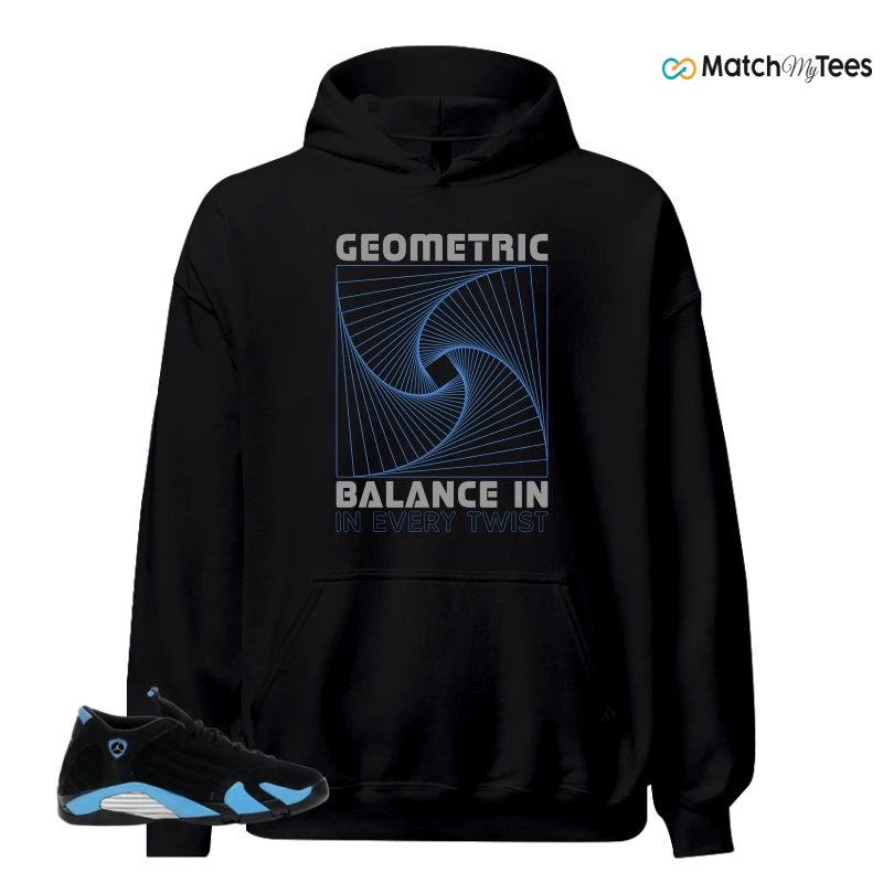 NIKE AIR JORDAN 14 RETRO BLACK UNIVERSITY BLUE (2026) (GS) SNEAKER Matching Tees hoodie