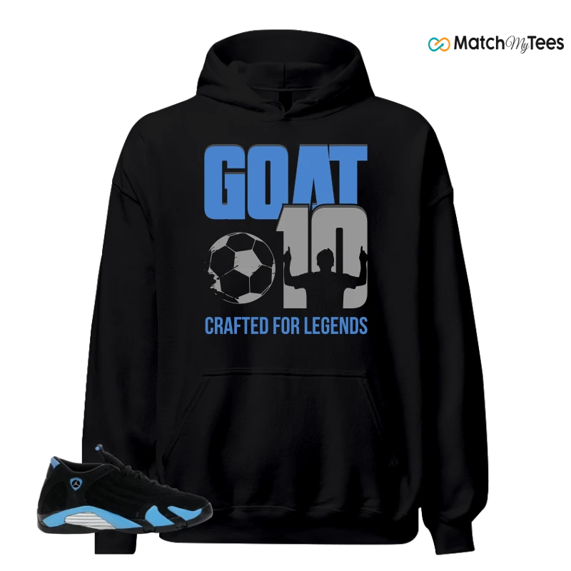 NIKE AIR JORDAN 14 RETRO BLACK UNIVERSITY BLUE (2026) (GS) SNEAKER Matching Tees hoodie
